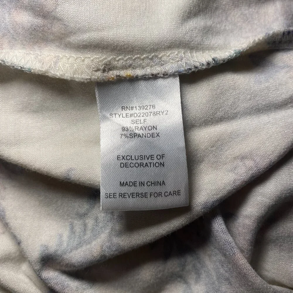 Daniel Rainn Torres Split Neck Knit Top Womens L Cream Paisley Embroidery EUC - Picture 4 of 10